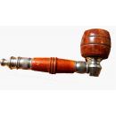 Wood And Chrome Kit Pipe Light Wood With Barrel Bowl 4"